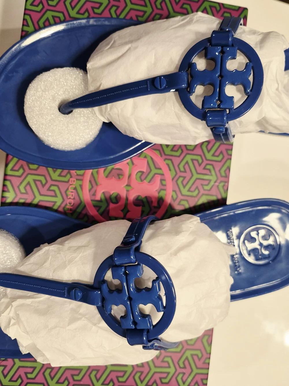 Tory Burch Women’s Blue Jelly Thong Sandals Size 7
